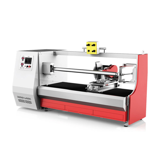 Automatic roll tape film paper foam fabric roll slitting cutting machine